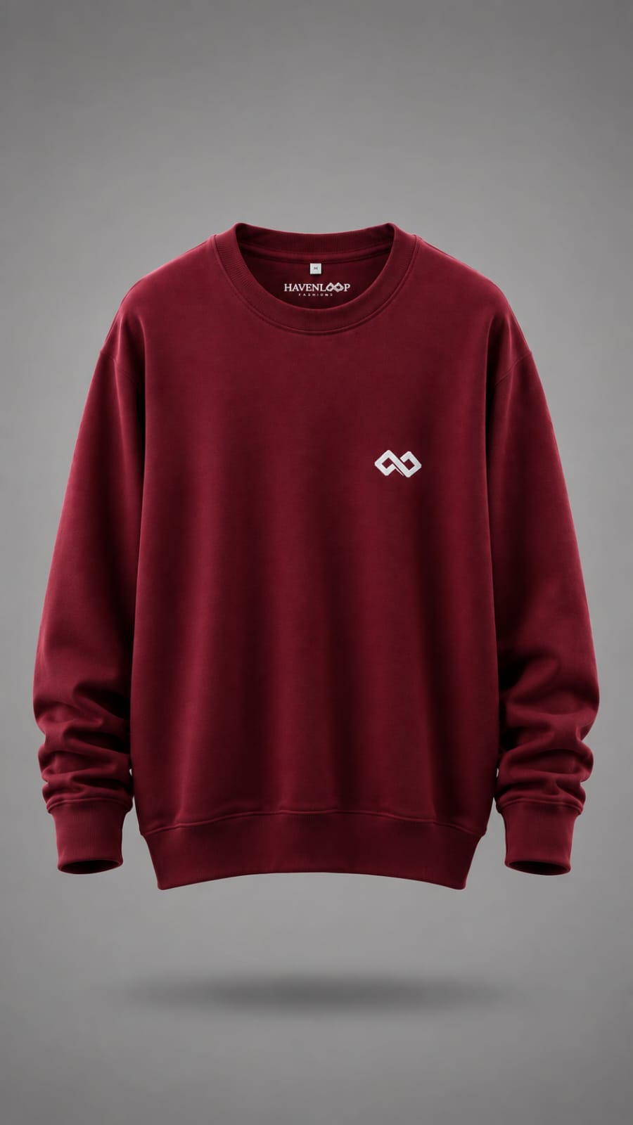 HAVENLOOP Men's Sweatshirt Maroon 320 GSM Cotton