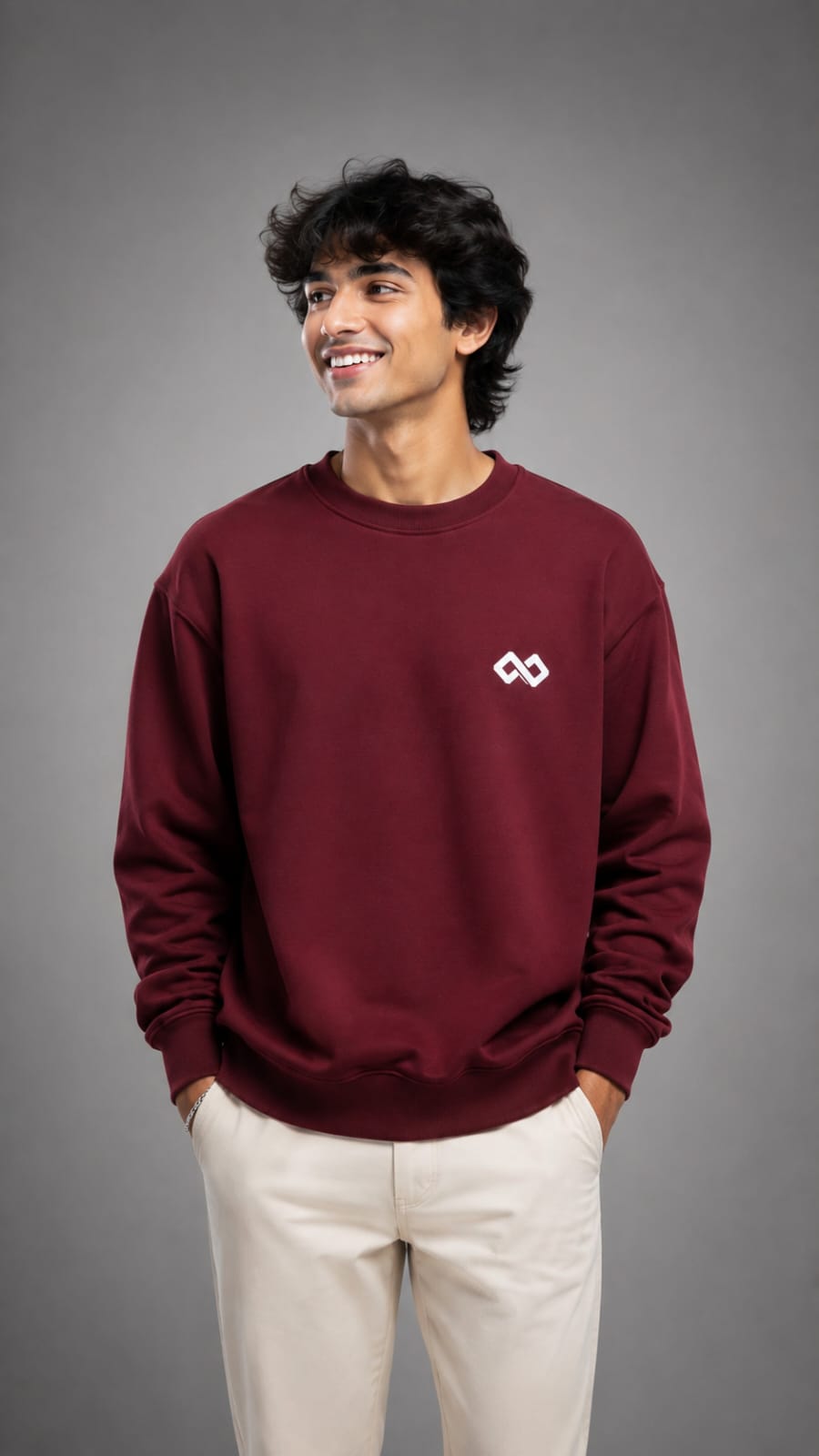 HAVENLOOP Men's Sweatshirt Maroon 320 GSM Cotton